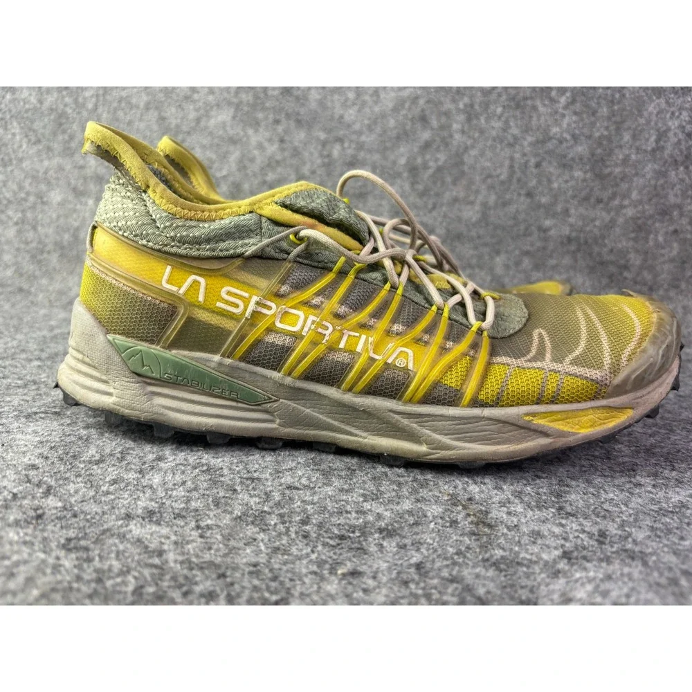 La Sportiva Mutant Trail Running Shoes Womens 9.5 Yellow Green Technical Rugged - Picture 5 of 9
